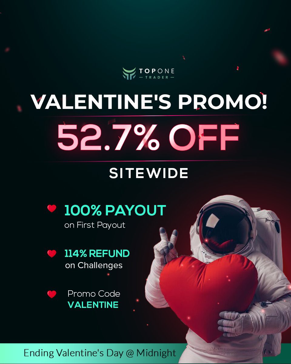Schrodienger (@schrodienger1) on Twitter photo 💝VALENTINE SEASON❤️✨
Get 52.7% off Topone acct with the Coupon code on the flyer for your Valentine offer🔥
2X10k$ Giveaway
Follow:
<a href="/TopOneTrader/">TopOneTrader</a>
<a href="/Schrodienger1/">Schrodienger</a>
<a href="/Da_Plexus/">Da_Plexus</a>
✨Tag 2 traders you know
✨Like and Retweet post 💝VALENTINE SEASON❤️✨
Get 52.7% off Topone acct with the Coupon code on the flyer for your Valentine offer🔥
2X10k$ Giveaway
Follow:
<a href="/TopOneTrader/">TopOneTrader</a>
<a href="/Schrodienger1/">Schrodienger</a>
<a href="/Da_Plexus/">Da_Plexus</a>
✨Tag 2 traders you know
✨Like and Retweet post