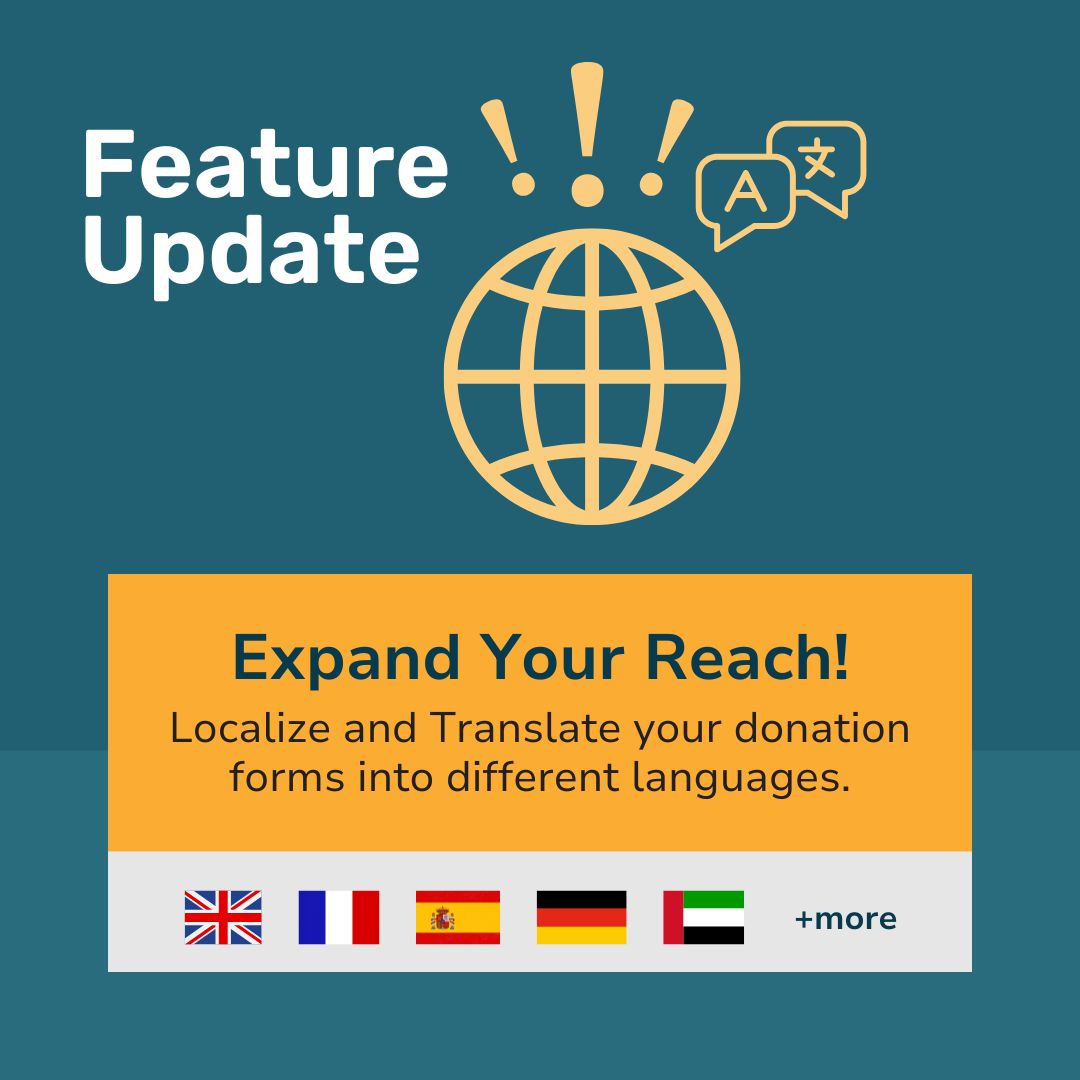 infaque_app's tweet photo. 📣📣 Exciting news - You can now localize and translate your ask through our donation forms, including French, Spanish, Arabic, and more languages! 
#LanguagesFlexibility #SupportInAllLanguages #GlobalGivingImpact https://t.co/NAewktUAFh