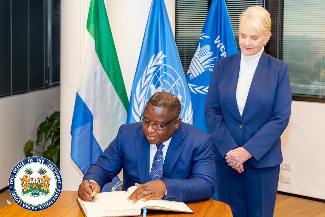 julius_maadabio's tweet image. I had a productive meeting with the Executive Director of the World Food Programme, Mrs. Cindy McCain, @WFPChief. Sierra Leone is on the path to transforming its food systems, and the @WFP  has made technical interventions to support our flagship food security initiative. 
I look…
