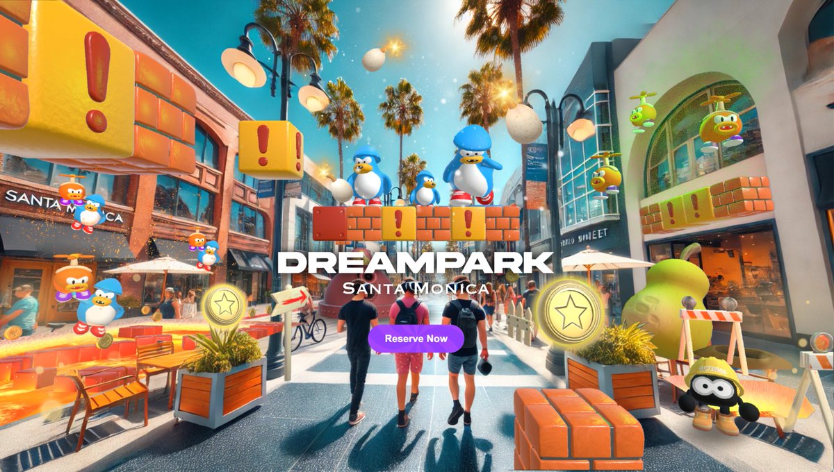Check out the first outdoor mixed reality theme park! Players collect coins, break blocks, &amp; avoid lava - all on a public city street. 3rd St Promenade, Santa Monica CA.  Open everyday.  visitdreampark.com