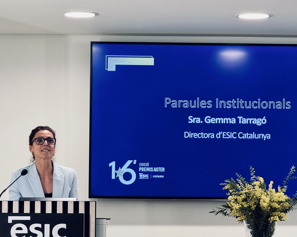 AIJEC's tweet photo. Avui continuem celebrant l’emprenedoria assistint als #PremiosAster d’@ESICBarcelona.
Felicitats a @KaveHome i a @AbleHumanMotion!
A tot l’equip d’ESIC moltes gràcies per posar en valor l’esforç, treball i dedicació que hi ha darrera un projecte empresarial https://t.co/rxQEUYzVH1