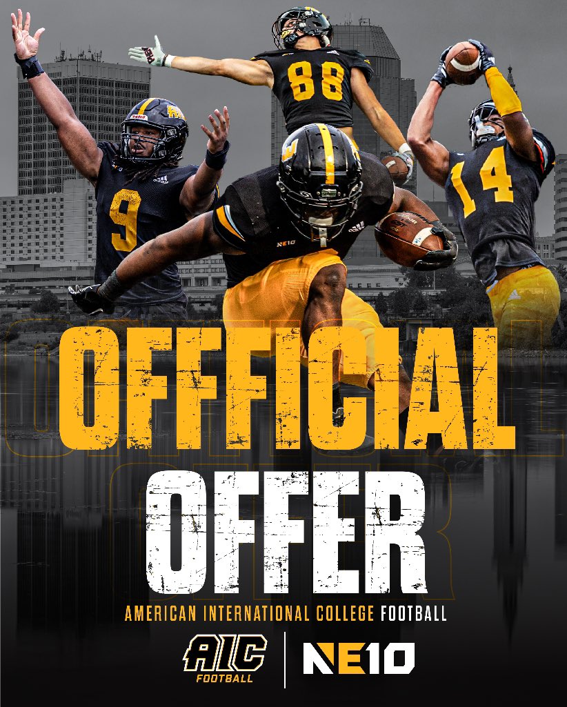 Steven Frias (@eternallsteve) on Twitter photo After a visit and conversation with <a href="/CoachMikeBlock/">Michael Blochowski</a> I am blessed to receive a d2 offer from <a href="/AICFootball/">AIC FB</a>!!
<a href="/Connetquot_FB/">Connetquot Football</a> After a visit and conversation with <a href="/CoachMikeBlock/">Michael Blochowski</a> I am blessed to receive a d2 offer from <a href="/AICFootball/">AIC FB</a>!!
<a href="/Connetquot_FB/">Connetquot Football</a>
