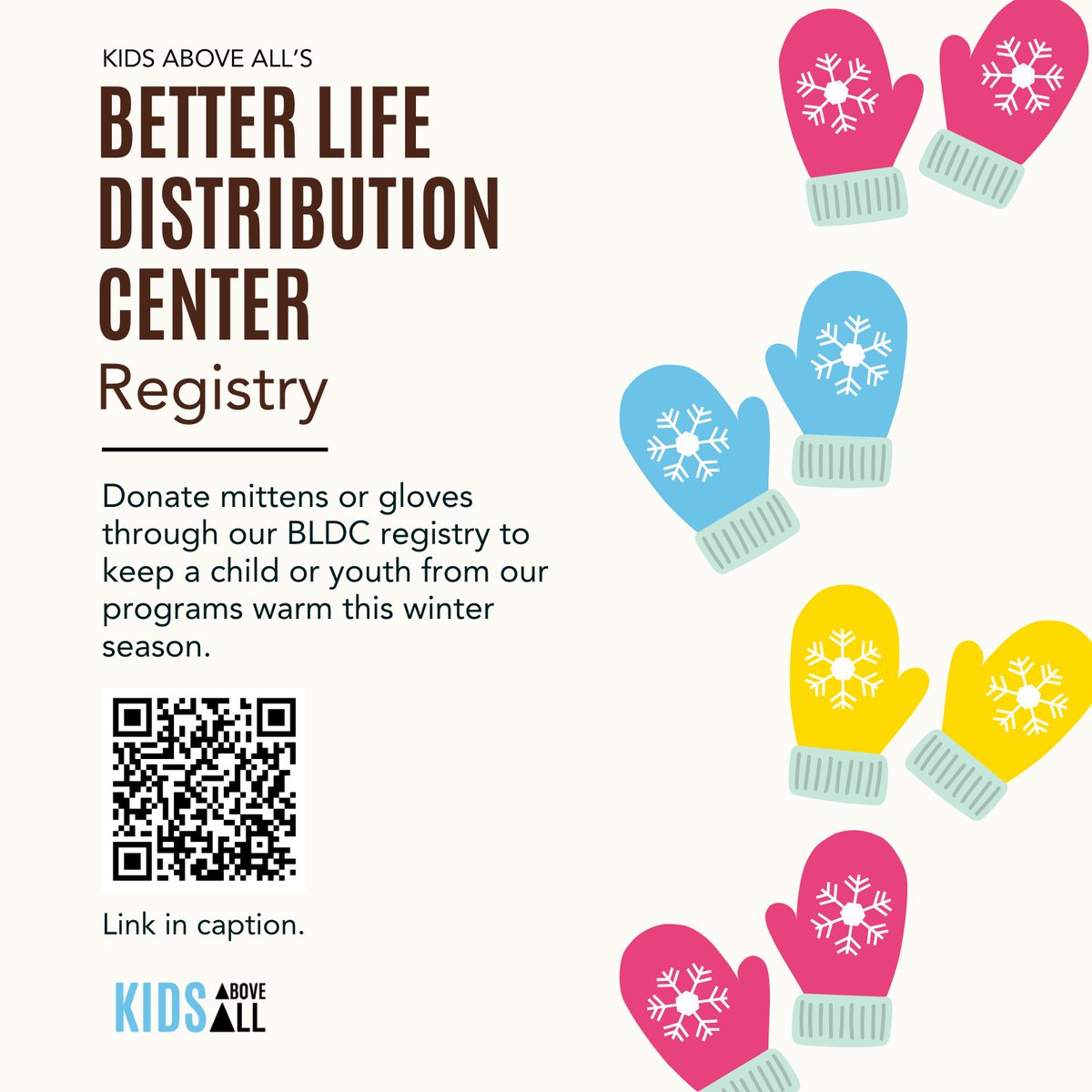 KAAIllinois's tweet image. Step up for a child or youth in our early childhood education, safe supportive housing, and trauma-informed counseling programs this winter season through our BLDC Registry! 

To purchase an item through our registry, visit amazon.com/registries/gl/…. 

 #winterdrive #winterclothes