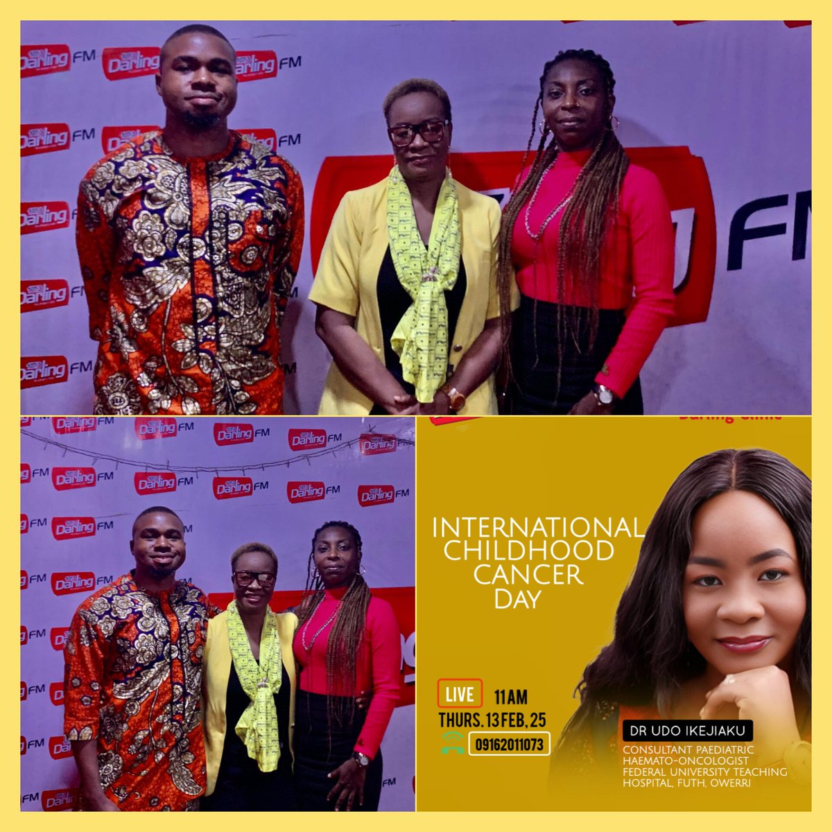 iamthekanon's tweet photo. With AIJAY and Dr. Udo Ikejiaku after a compelling talk on #InternationalChildhoodCancerDay2025 

Doctor Ikejiaku says more Nigerian children are getting Cancer, but early Dldetection can save lives https://t.co/pBpDpob1pI https://t.co/Wt1duLah6E