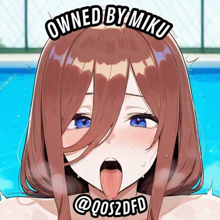 QOS2DFD's tweet photo. You want to show everyone that I own you? 
No problem, now there are 2 designs of profile pictures and banners to show everyone that you are Miku owned. #MikuWins https://t.co/3L8B05qeoO