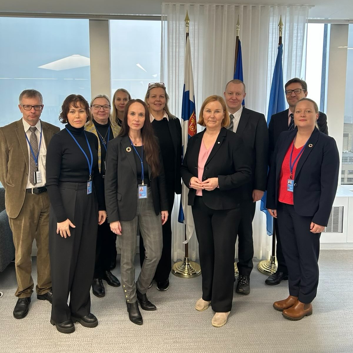 FinlandUN's tweet photo. Excellent meetings and discussions on global social policy issues during #CSocD63! 

The work continues towards the Second World Summit for Social Development in November in Doha. https://t.co/oMWsRsOwG4