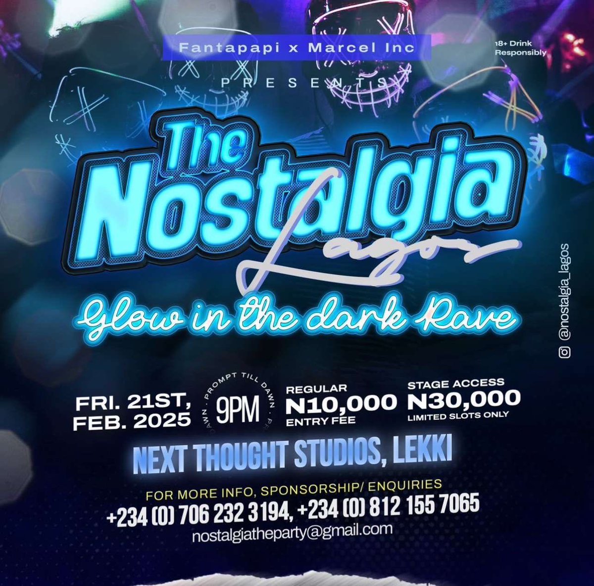 _pookieeeeee's tweet photo. WE OUTSIDE FEB 21!!
Nostalgia Glow in the Dark Rave is an experience you won’t want to miss

Dm me to cop your tickets! 💋🫶 https://t.co/S2y2peXPtt