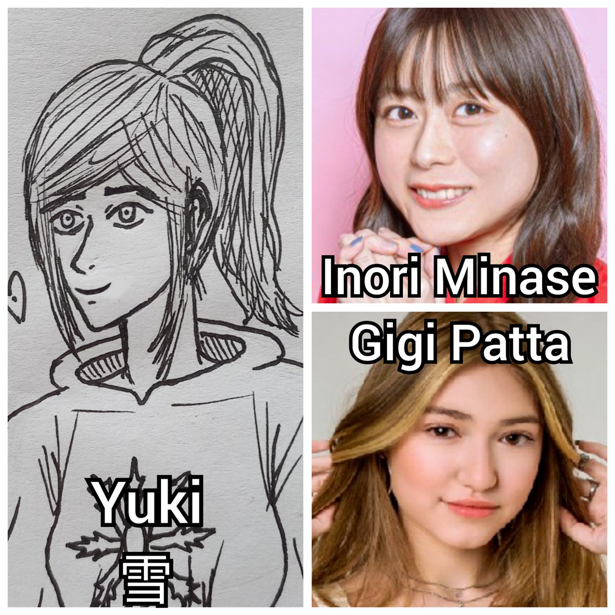 RKS7Fuyuki's tweet photo. Se FanHakka ganhasse um anime, quais vozes os personagens teriam, tanto em japonês e em português? (pt4)

Yuki - Inori Minase - Gigi Patta
McKenzie - Tomokazu Seki - Reginaldo Primo
Sukyu - Maaya Uchida - Michelle Giudice
Dan Pepper - Shou Hayami - Alfredo Rollo https://t.co/XZFvLvF7dS
