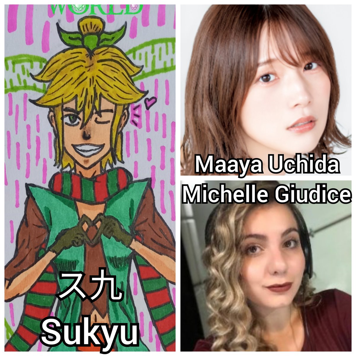 RKS7Fuyuki's tweet photo. Se FanHakka ganhasse um anime, quais vozes os personagens teriam, tanto em japonês e em português? (pt4)

Yuki - Inori Minase - Gigi Patta
McKenzie - Tomokazu Seki - Reginaldo Primo
Sukyu - Maaya Uchida - Michelle Giudice
Dan Pepper - Shou Hayami - Alfredo Rollo https://t.co/XZFvLvF7dS