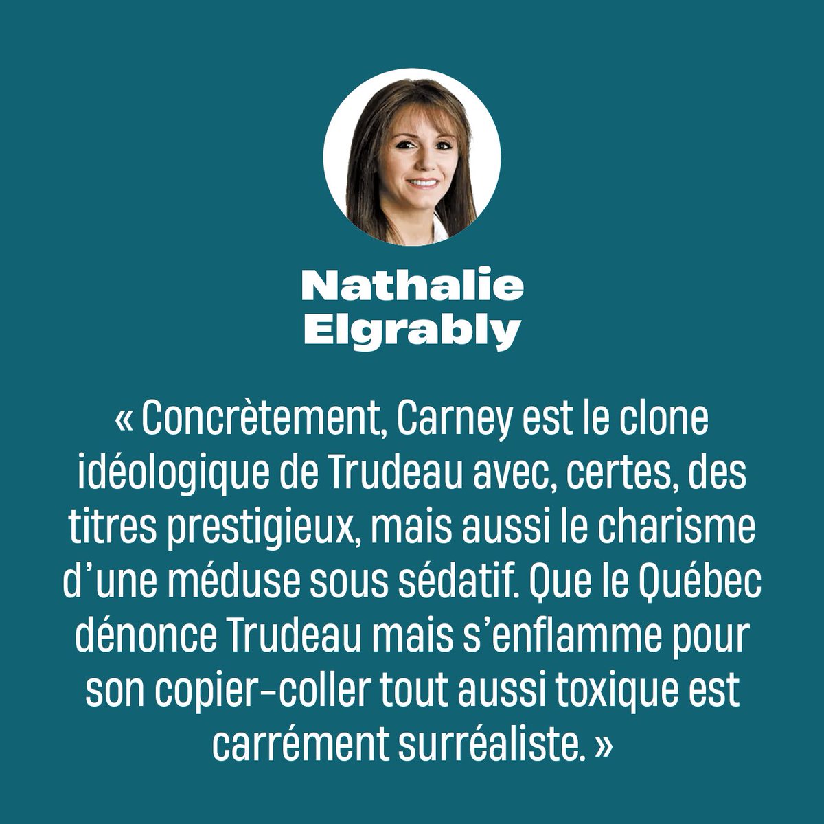 OPINION | Mark Carney: le clone idéologique de Trudeau

Lisez la chronique de <a href="/natel1826/">Nathalie Elgrably ** Compte Officiel **</a> ici: journaldemontreal.com/2025/02/14/mar…