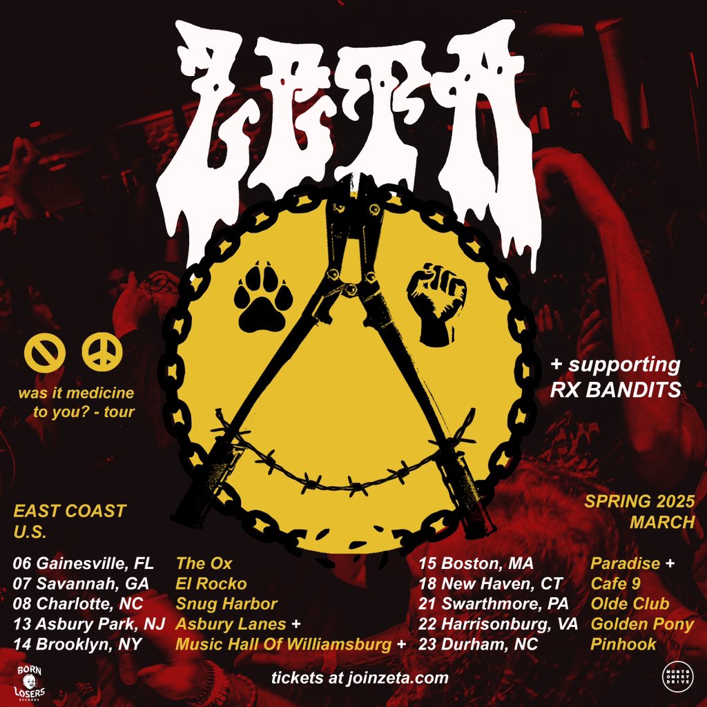 These upcoming shows mark a special moment in our journey. one filled with change and gratitude

If you’ve ever wanted to see us, now is the time. This run will be unique in ways we can’t fully put into words and we’d love to share it

🎟️ tickets: Joinzeta.com/tour

Muchluv