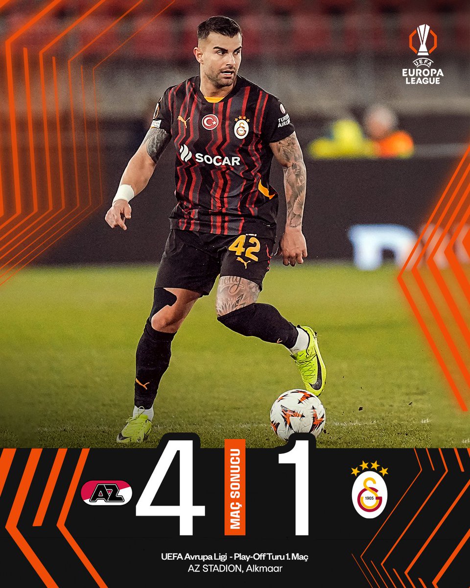 Maç sonucu: AZ Alkmaar 4-1 Galatasaray

#AZvGS #UEL