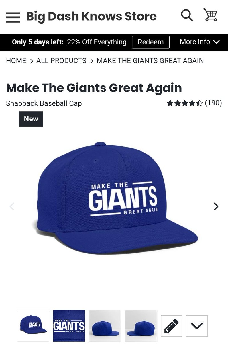 BigDashKnows's tweet image. I had to.... Make The Giants Great Again! 
big-dash-knows-store.myspreadshop.com/make+the+giant…