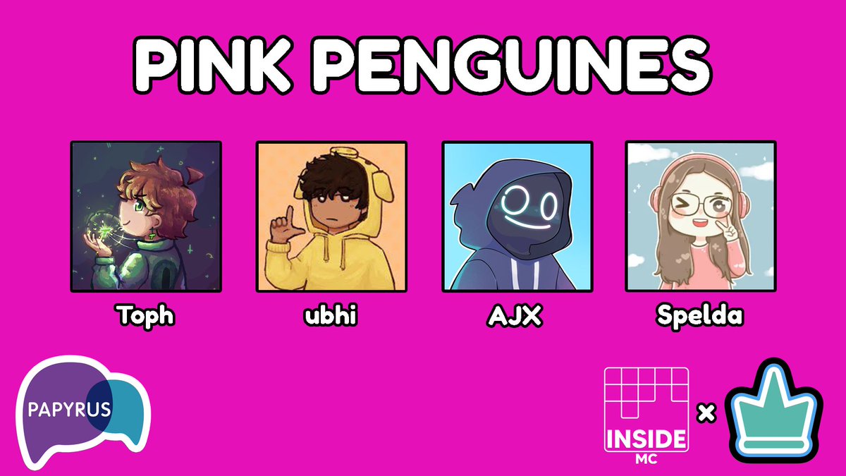 🎙️ PINK PENGUINES ❄️

📢 <a href="/Toph033/">Toph033</a> <a href="/ubhilmao/">ubhi</a> <a href="/CaptainAJX/">AJX</a> <a href="/_Spelda_/">Spelda</a>

Watch them fight it out and raise some money for charity in the InsideMC x FrostWar event on February 23rd at 7:30pm GMT / 2:30pm EST!