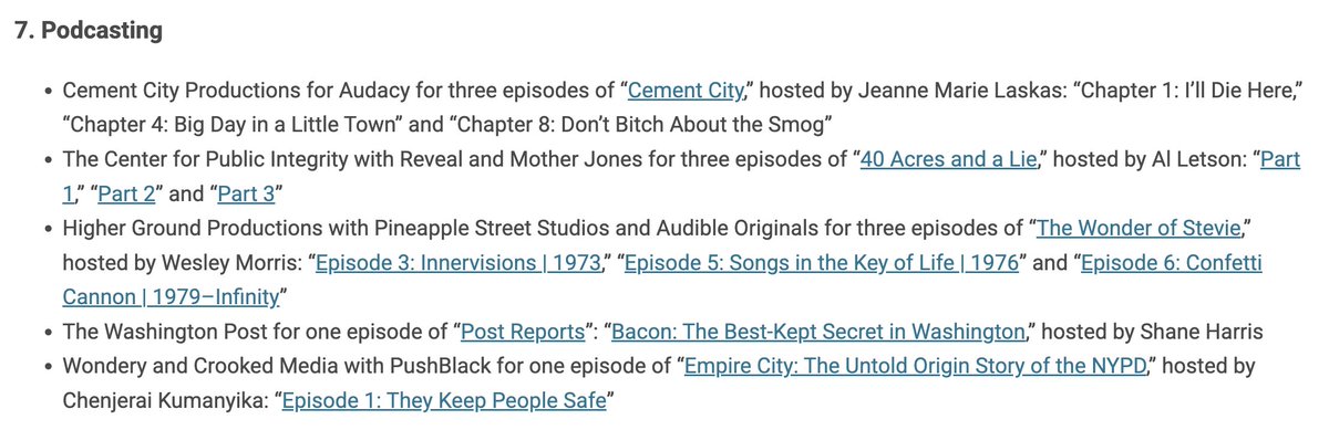 Cement City is a finalist for ASME's National Magazine Award in podcasting! Congratulations to our team: <a href="/jmlaskas/">Jeanne Marie Laskas</a>, <a href="/erinand/">Erin Anderson</a>, and <a href="/mbeditor/">Michael Benoist</a>!