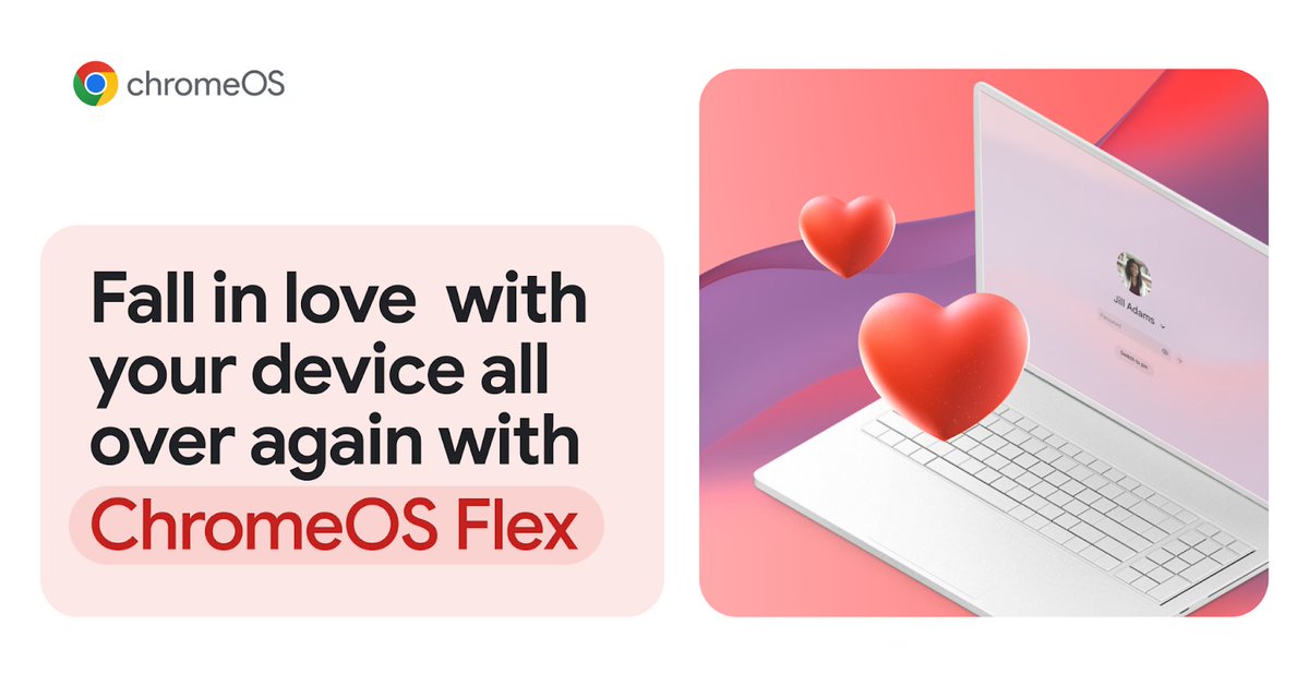 GoogleForEdu's tweet image. Swipe right ➡️ on new possibilities! ✨

With #ChromeOSFlex, admins can give older PC or Mac devices new life, making them faster and more secure. Learn how you can rekindle the possibilities of your school’s hardware in our blog 💌 goo.gle/4hwFVwY