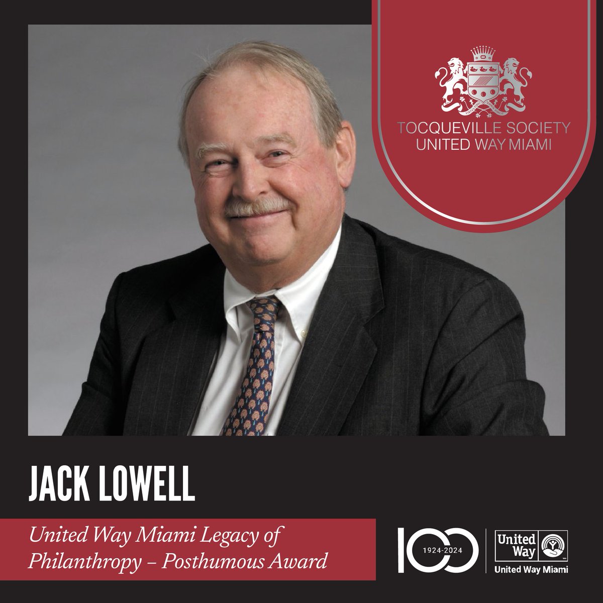 🌟 We honor Jack Lowell with the Legacy of Philanthropy – Posthumous Award. A dedicated leader for 36 years, Jack’s generosity continues to shape our community. His legacy of philanthropy lives on, inspiring future generations. 💙 Learn more: bit.ly/41fmaV1