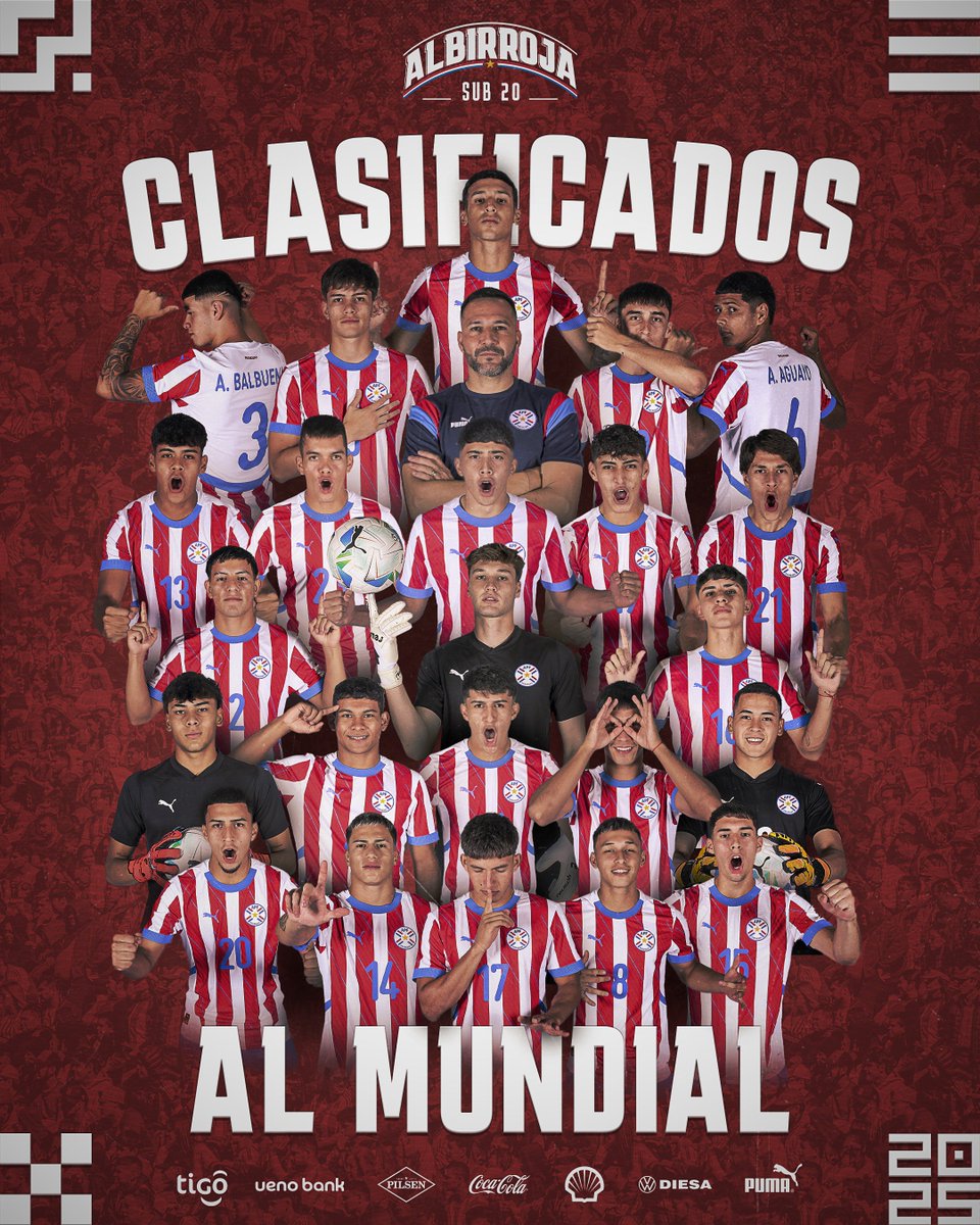🇵🇾🙌🏻 VAMOS PARAGUAY... 

Después de 12 años, la <a href="/Albirroja/">Selección Paraguaya</a> Sub 20 vuelve a un Mundial. 

De la mano de Antolín Alcaraz dice presente en la edición 2025 del Mundial a disputarse en Chile.. 

🎖 #AscensoParaTodos