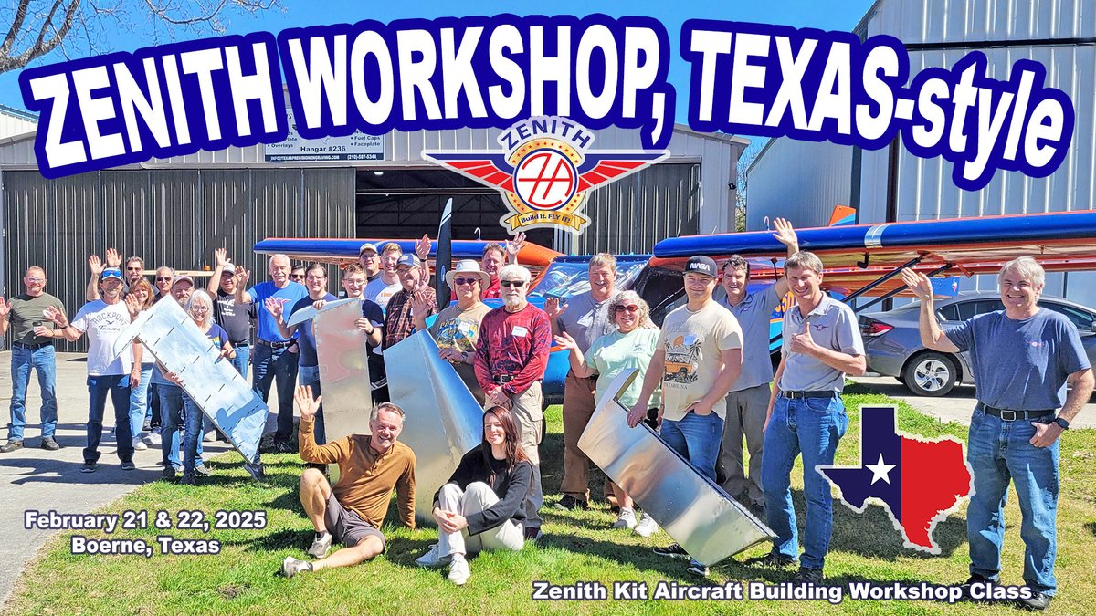 ZenithAircraft's tweet photo. "In Air" Updates from Zenith Aircraft Company: @ZenithAircraft is headed to Texas next week to host a hands-on workshop class and regional Zenith fly-in gathering, and more "in-air" news from Zenith Aircraft: https://t.co/Lqy5ZUsB05 
#BuildItFlyIt #zenithair #zenithaircraft https://t.co/AfZZF9v5FD