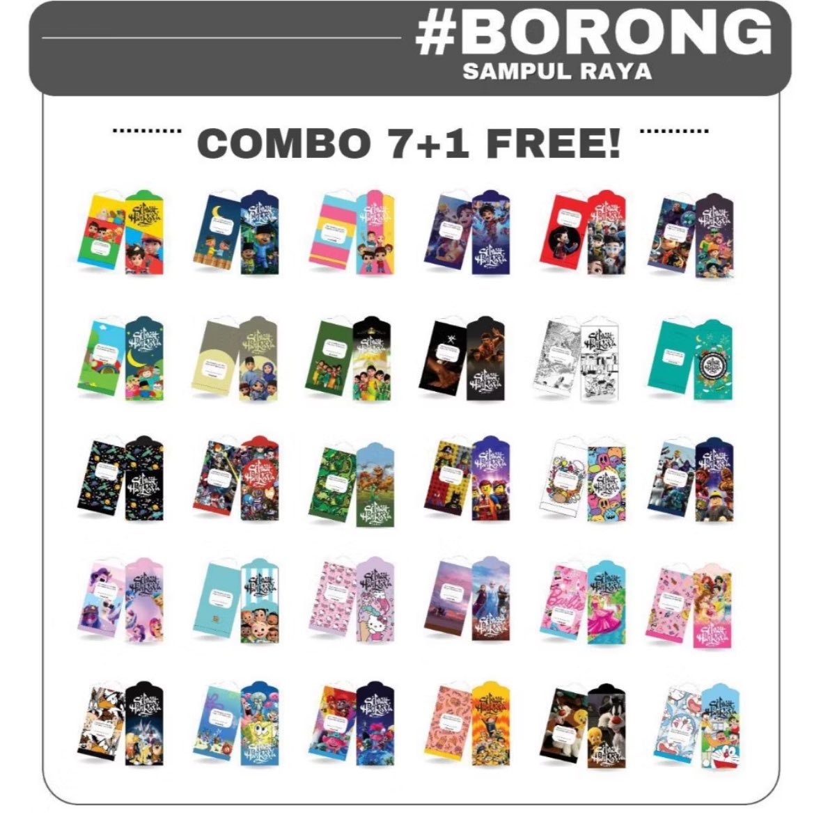 fiqayusop's tweet photo. Beli awal tak kalut haaa selalu dah hujung puasa baru kita teringat nak cari sampul raya kan. Cari skrg je macam2 design ada cantik2 pulak tu. Dalam 1 pek dapat 5pcs. Amek yg combo 7pek siap dapat free lagi add on 1 pek. Settle bab sampul ✅ https://t.co/UEXuEhRXzc
