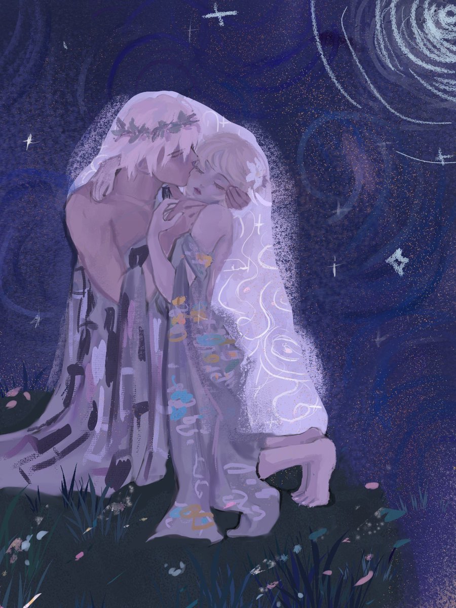 I was struggling with the flowers and gave up 🌷#Dainslumi #Dainsleif #Dainslumine #Lumine #GenshinImpact #Genshin