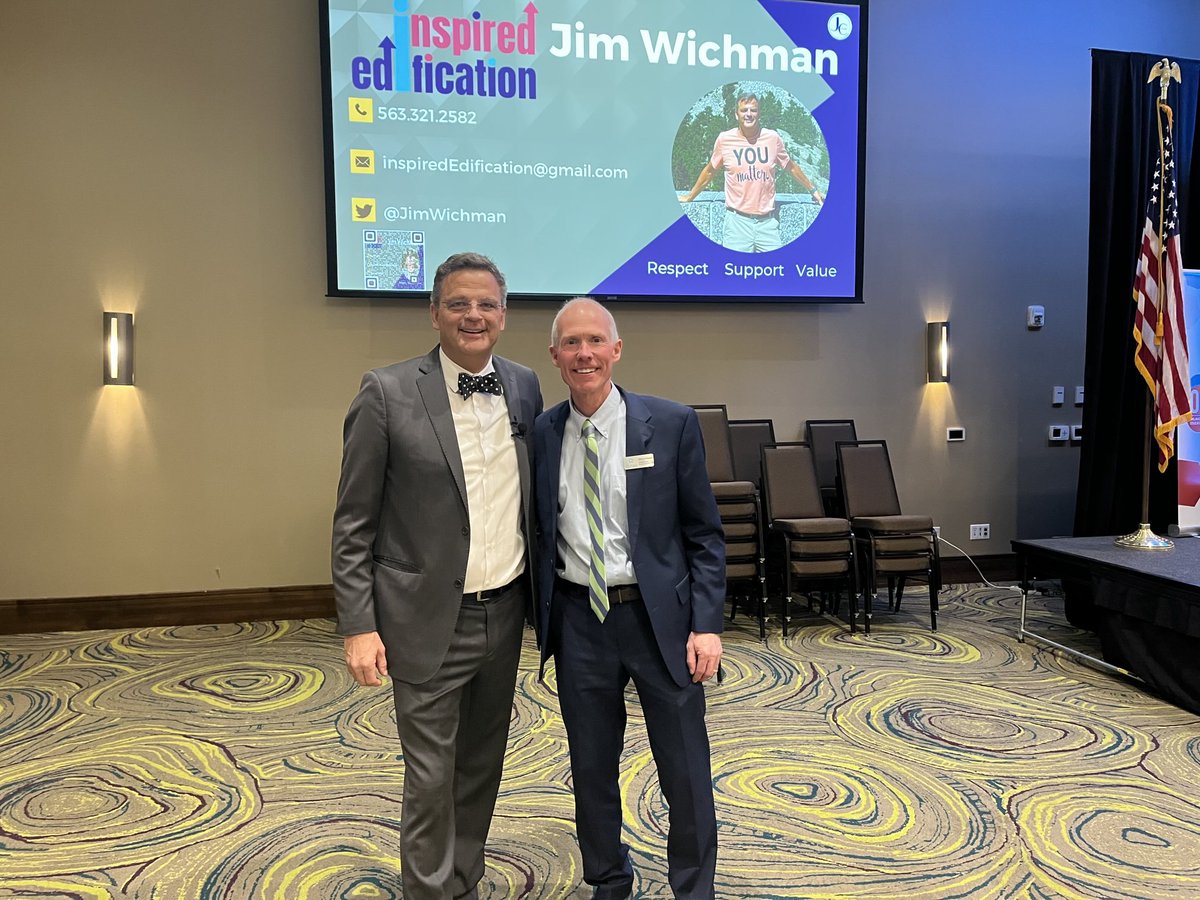 Chris_MLeGrande's tweet photo. Was an absolute honor and privilege to have @JimWichman keynote at the annual #LeadLearn25 conference in Edmond, Oklahoma. We left inspired and determined to “Shake the World as We Go By.” @OASSP1 @OMLEA1 @CCOSA https://t.co/MifB6hOda5