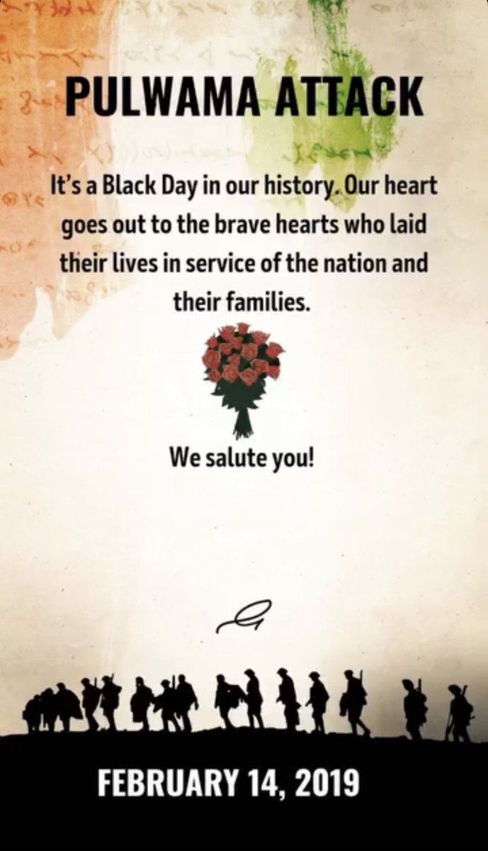 gaurgopald's tweet image. #blackdayforindia #PulwamaTerrorAttack #PulwamaAttack2019 #respect #JaiHind