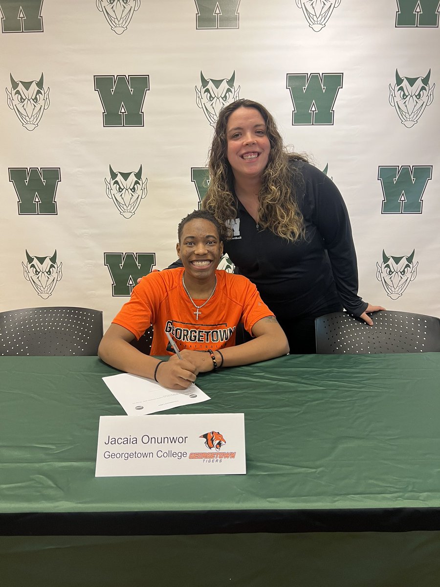 Westlake Lady Demon Basketball Program (@whsladydemonbb) on Twitter photo Today we got to celebrate <a href="/JacaiaO/">JaCaia Onunwor</a> & one of the greatest achievements in HS sports - athletic signings that result in scholarships. True definition of hard work paying off! Congratulations Jackie on your commitment to Georgetown, we cannot wait to see what you do as a Tiger ๐
! Today we got to celebrate <a href="/JacaiaO/">JaCaia Onunwor</a> & one of the greatest achievements in HS sports - athletic signings that result in scholarships. True definition of hard work paying off! Congratulations Jackie on your commitment to Georgetown, we cannot wait to see what you do as a Tiger ๐
!