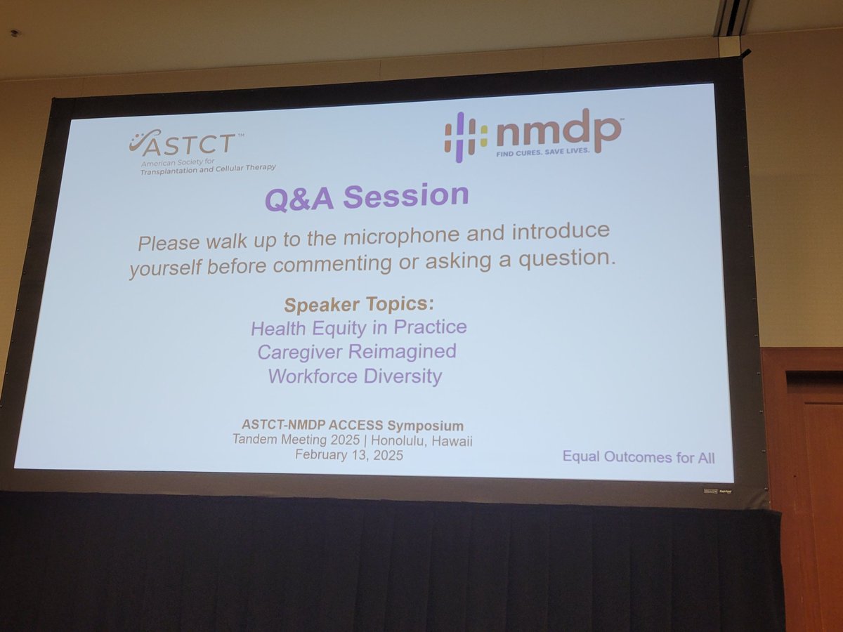 JeffAuletta's tweet image. Great session at @ASTCT @nmdp_org ACCESS Initiative Symposium at the 2025 @ASTCT @CIBMTR Tandem Meetings! Junior Faculty Immersion Program, Caregiver Reimaged, and Health Equity in Practice Toolkit. #Tandem25