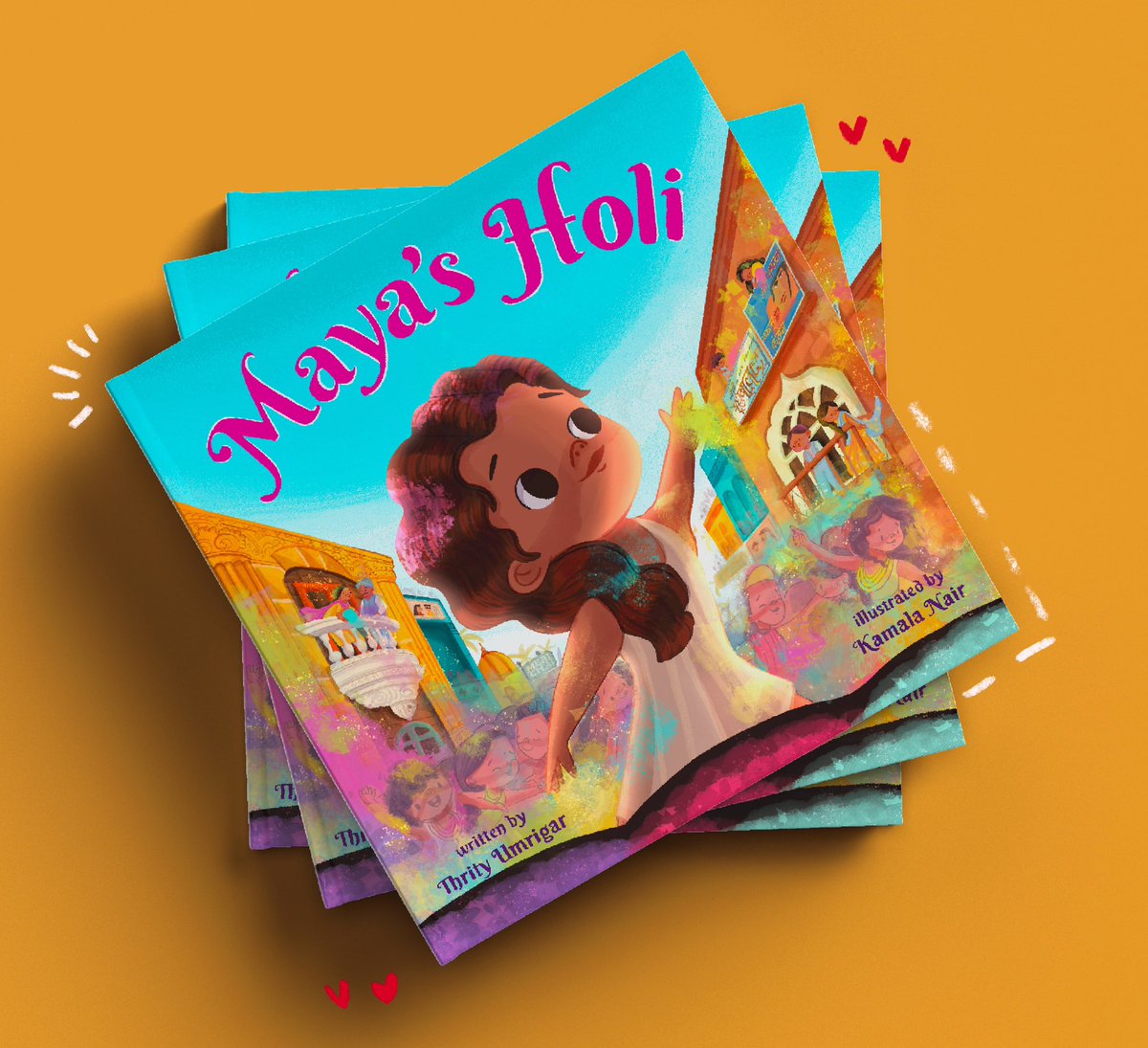 Maya’s Holi is OUT 🥭🎉

#mayasholi #kidlitart #picturebookart #holi #Illustrator