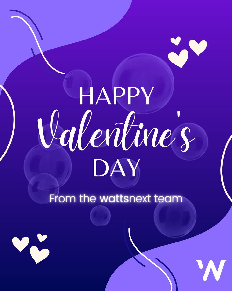 Happy Valentine’s Day from the wattsnext Team! 💜  

Today, we celebrate the power of connection—both in life and business! Whether it’s with colleagues, clients, friends, or family, strong relationships make all the difference. Wishing you a day filled with appreciation, joy✨