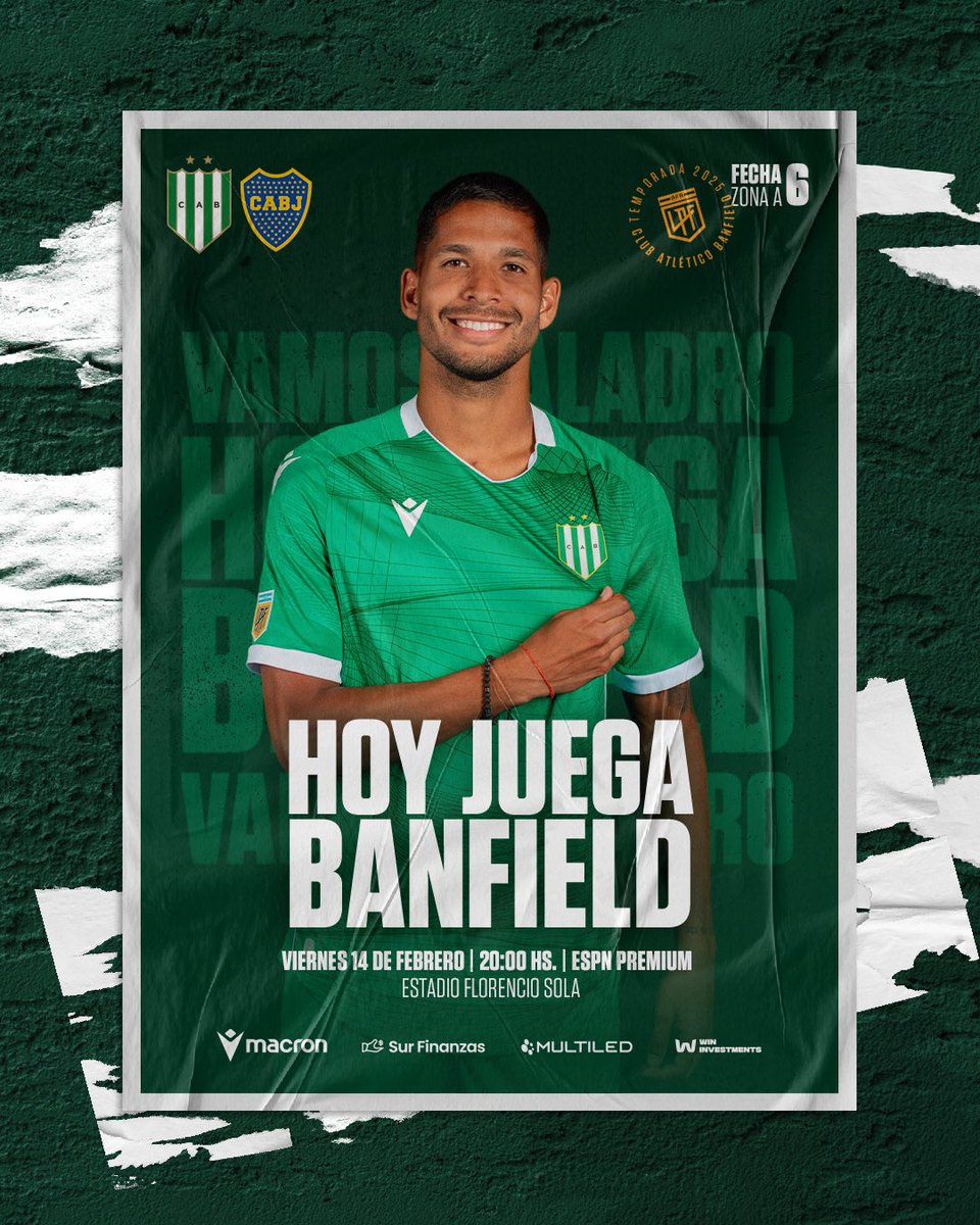 ¡HOY, #BANFIELD, TODOS JUNTOS! ⚔️💚

#EnBanfieldJugamosTodos 🇳🇬