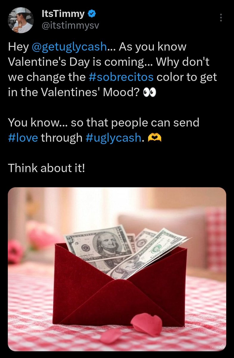 Hace unos días publiqué este post sugiriendo cambiar el color de los #sobrecitos a rojo para entrar en el ambiente del #14DeFebrero. 

Sigo más abajo.👇