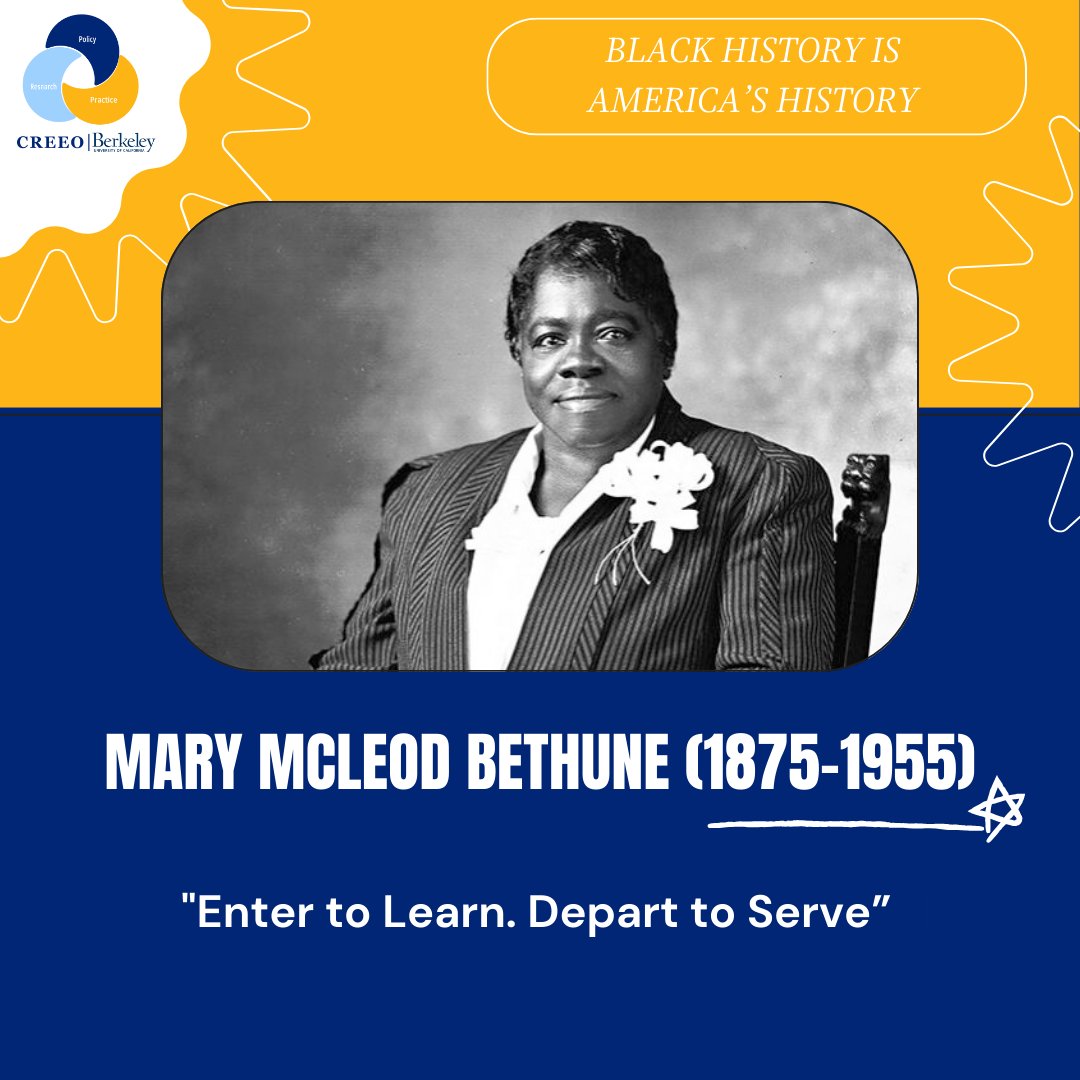 ✨Mary McLeod Bethune (1875–1955) was a passionate advocate for racial and gender equality, she played a significant role in numerous organizations and contributed to the founding of the United Nation (Source: Statuary Hall Collection). 

Thank You Mary McLeod Bethune!