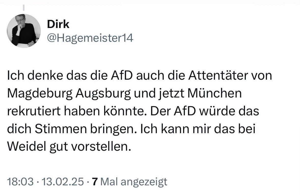 Ich kann mir auch so einiges vorstellen.
Zum Beispiel, dass hier jede Menge Hirn fehlt..