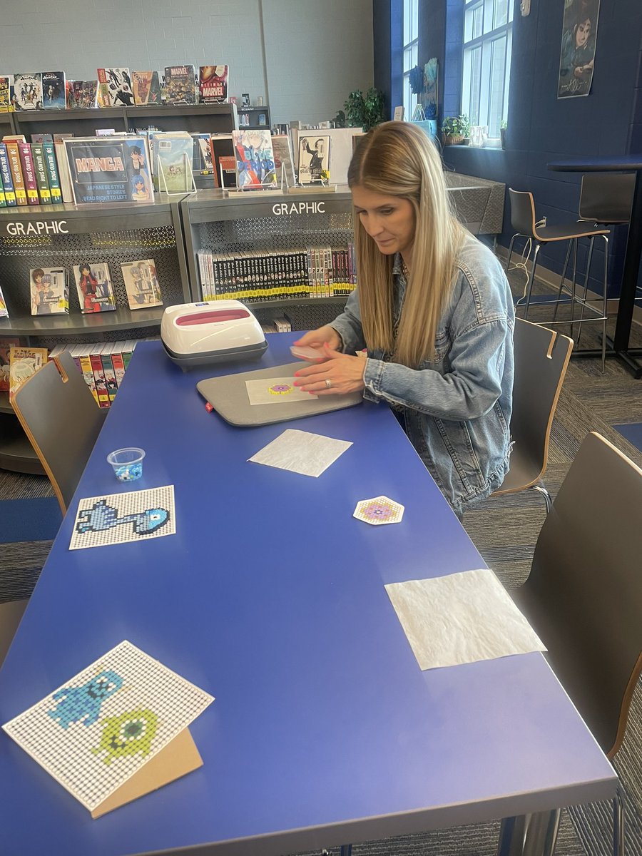 ✨Our library was buzzing with creativity this afternoon! Students had a blast designing with Perler beads—so many fun, colorful masterpieces! Can’t wait for the next creative session! ✨
