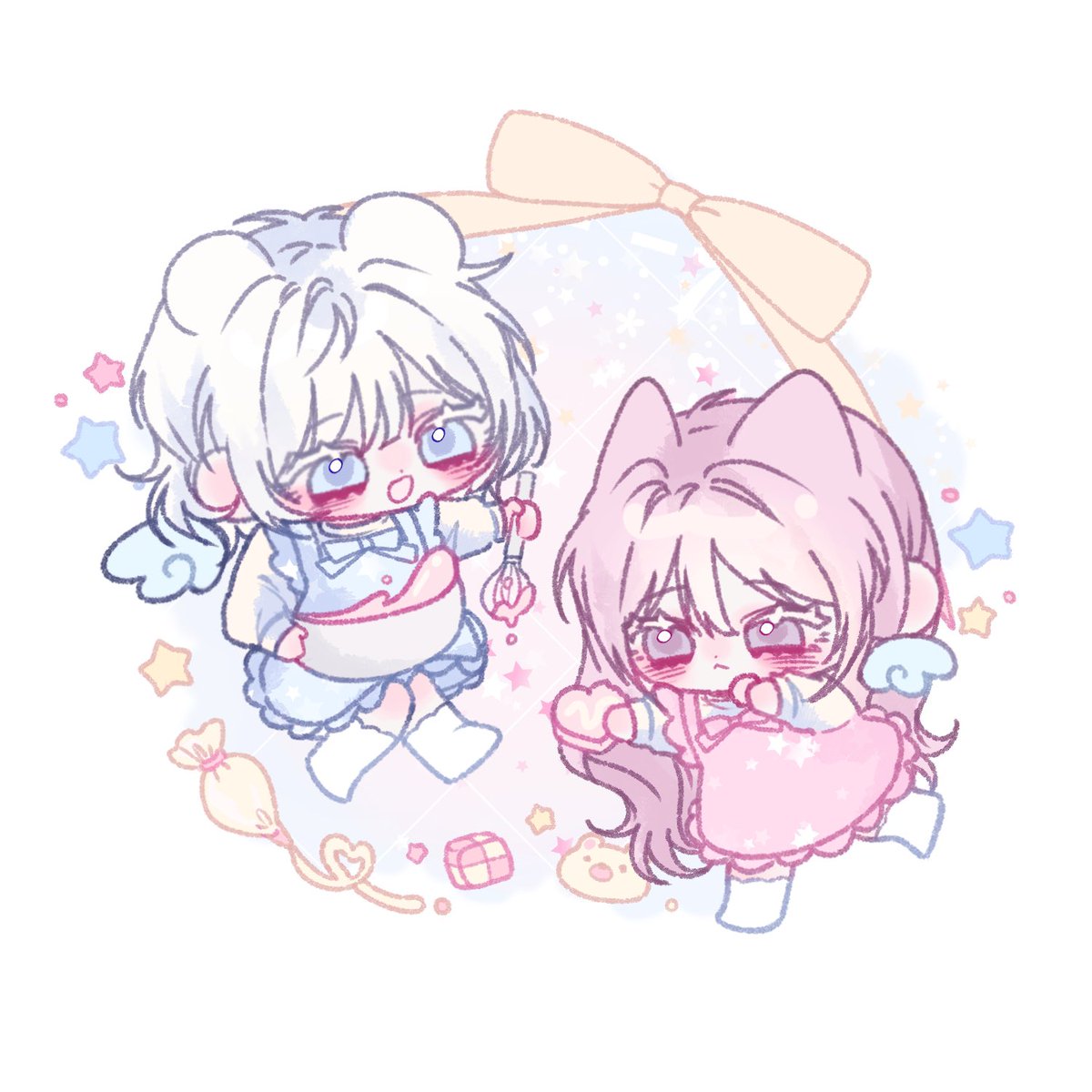 {발렌타인데이 기념🎀}
초코 만들기 고정틀 커미션 엽니다!
알티 추첨으로 1분 해당 고정틀 그려드려요! 신청 문의는 디엠, 오픈채팅 주세요🩷