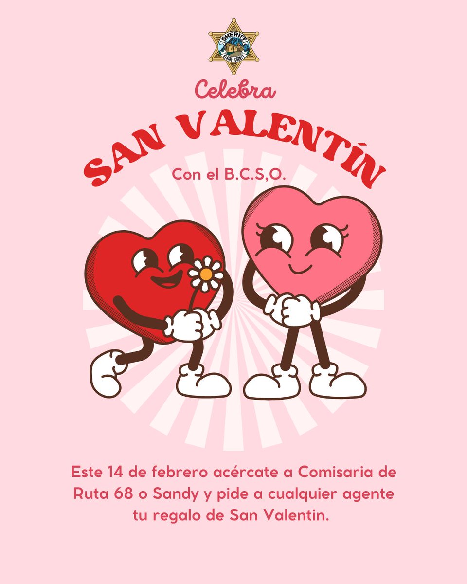 InfamesLEO's tweet image. ¡Celebra con el Sheriff!

Les invitamos este 14 de febrero a acercarse a la comisaría y recibir un regalo que nuestros agentes tienen para ustedes! 

Uno de nuestros Sheriff le dará un detalle para que puedas llevar amor y amistad a todos lados

¡Feliz San Valentín!