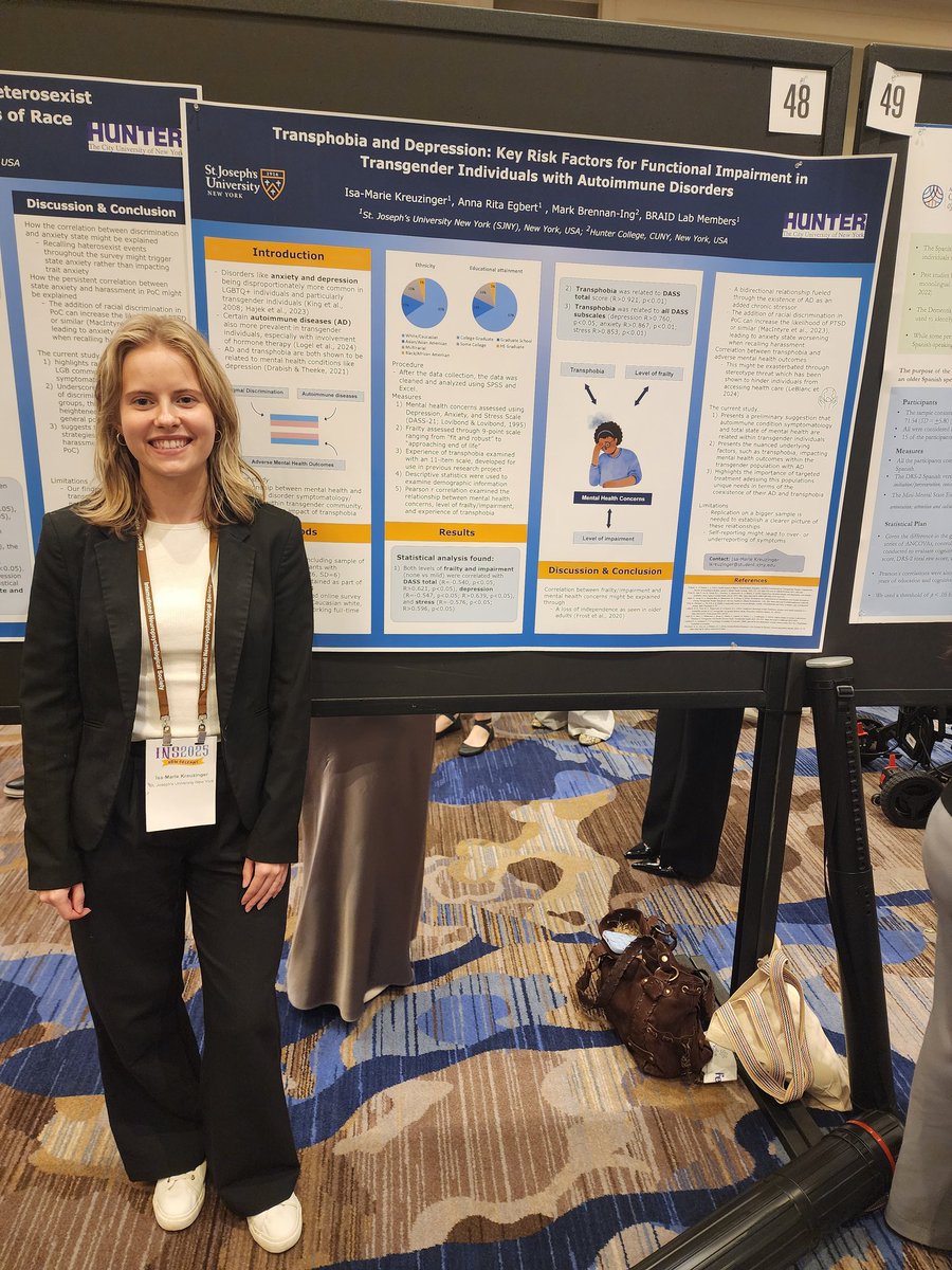 Brain Resilience to Aging & Infectious DiseasesLab (@braid_lab_sjny) on Twitter photo Check out a series of our posters on the effects of #stigma and #discrimination on mental and physical health of diverse underserved populations <a href="/INSneuro/">INS</a> <a href="/ins_slc/">INS Student Liaison Committee</a> at #INS2025inNOLA <a href="/Isa_0850/">Isa</a>
<a href="/dr_egbert/">Anna Egbert</a>
#LGBTQ #Transgender #peopleofcolor Check out a series of our posters on the effects of #stigma and #discrimination on mental and physical health of diverse underserved populations <a href="/INSneuro/">INS</a> <a href="/ins_slc/">INS Student Liaison Committee</a> at #INS2025inNOLA <a href="/Isa_0850/">Isa</a>
<a href="/dr_egbert/">Anna Egbert</a>
#LGBTQ #Transgender #peopleofcolor