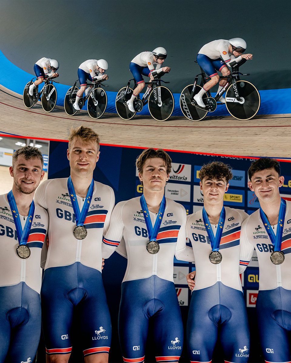 British Cycling (@britishcycling) on Twitter photo Ending the night with a medal! 🥈
Rhys Britton, Josh Charlton, Michael Gill, Noah Hobbs & Will Tidball secured silver in the men's team pursuit in the men's team pursuit.
#EuroTrack25 | <a href="/UEC_cycling/">UEC Cycling</a> Ending the night with a medal! 🥈
Rhys Britton, Josh Charlton, Michael Gill, Noah Hobbs & Will Tidball secured silver in the men's team pursuit in the men's team pursuit.
#EuroTrack25 | <a href="/UEC_cycling/">UEC Cycling</a>
