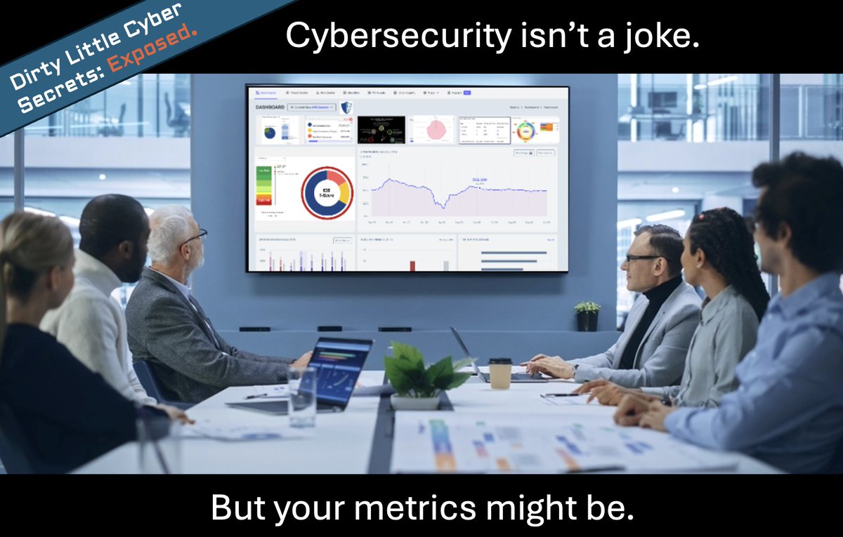 ArxNimbus's tweet photo. It's time for dirty little secrets — in #cyber:

🚨 Boards are making #cybersecurity decisions based on emoji status reports. Let that sink in. 🚨

Cybersecurity should have the same scrutiny and clarity as other critical business functions. Talk to us! #MetricsMatter. https://t.co/uSZ1N3Qmcx