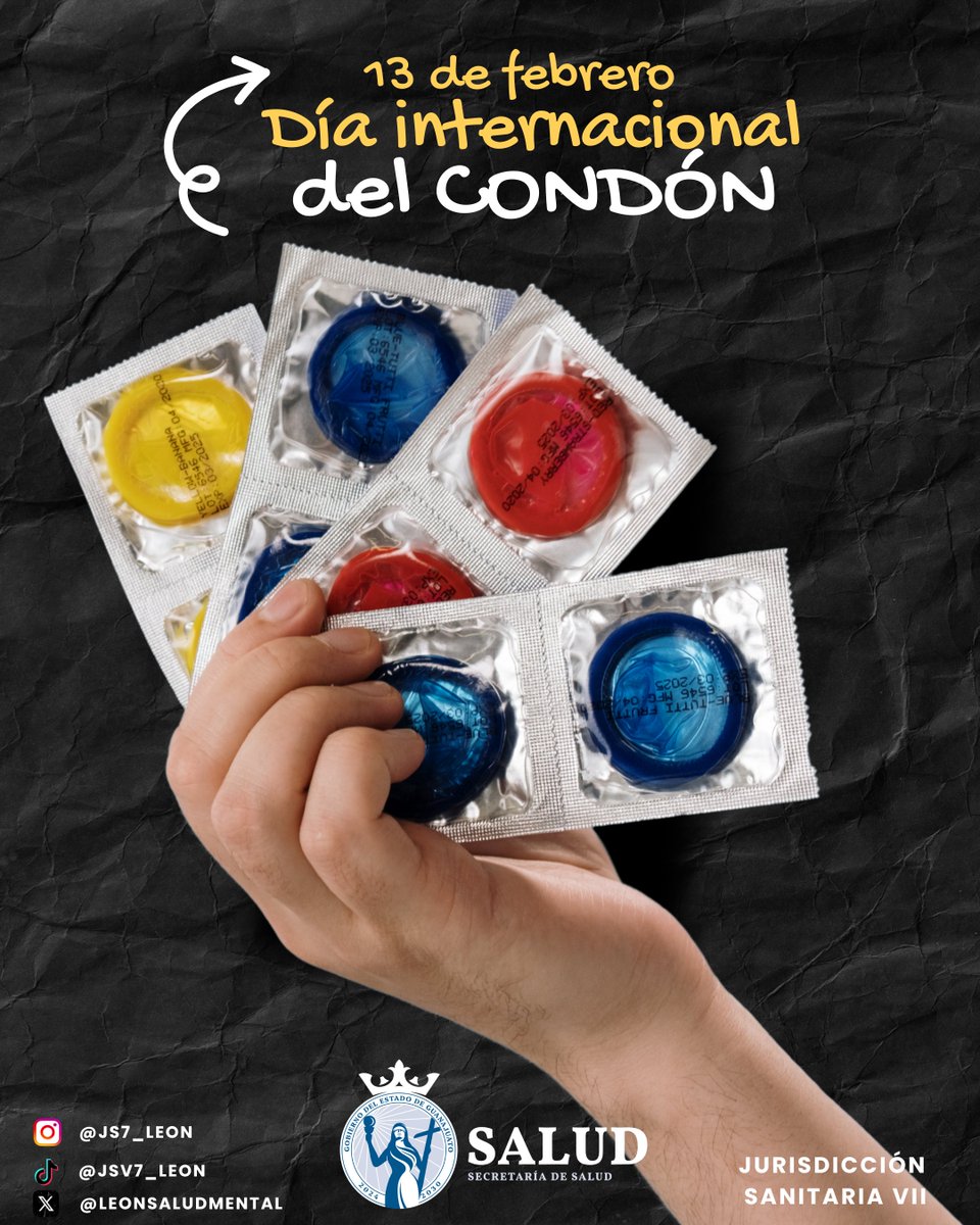 LeonSaludMental's tweet photo. ¡Hoy celebramos el Día Internacional del Condón!

Este 13 de febrero, recordamos la importancia de cuidar nuestra salud sex... y de tomar decisiones responsables.

#SexoSeguroSiempre #GobiernoDeLaGente #JSVII https://t.co/UMbfabrCHv