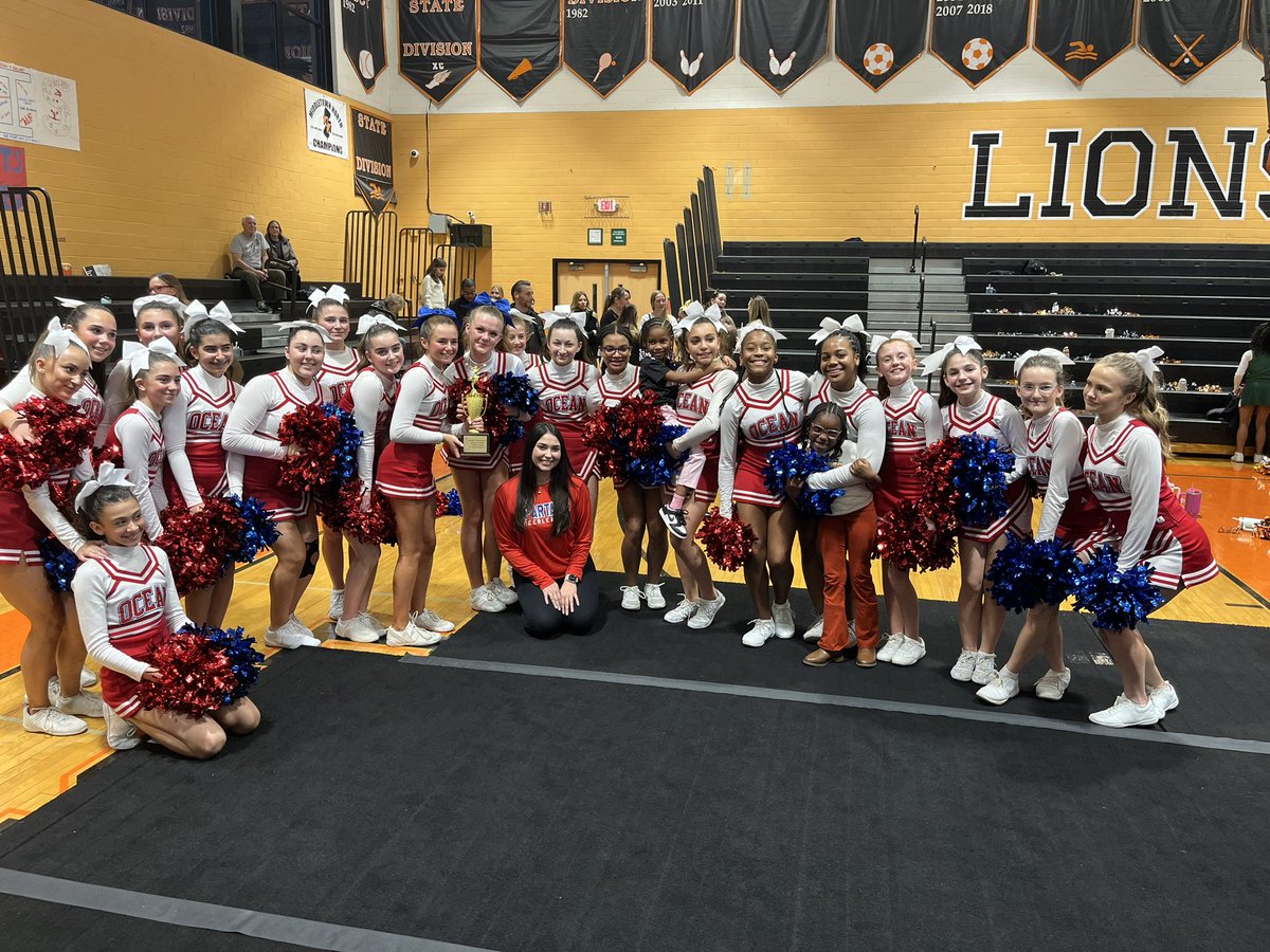 MissKuck's tweet photo. TOIS Cheerleaders take home the second place trophy!!! So proud of this team ❤️ https://t.co/E0v8o7Fref