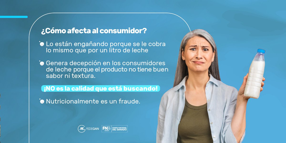 Fedegan's tweet photo. ⛔ ¡La verdad oculta detrás de la venta de lactosueros! 📢
A propósito de los 21.000 millones de pesos que impuso como sanción la @sicsuper a 4 empresas lecheras por vender lactosueros como leche entera, les presentamos estos factores.
#ConstruyendoGanadería @jflafaurie https://t.co/H5TCBf59na