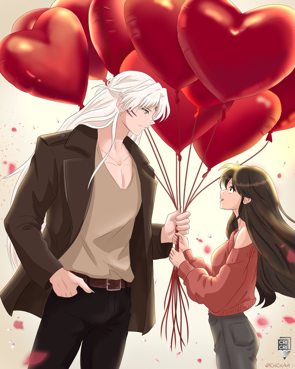 CriCriArt's tweet photo. I wanted to interpret love like this.❤️🎈✨️
Happy Valentine's Day to anyone who loves.❤️

(1 year ago drawing) 

#sessrin 
 #殺りん https://t.co/3a9uOdqXtd