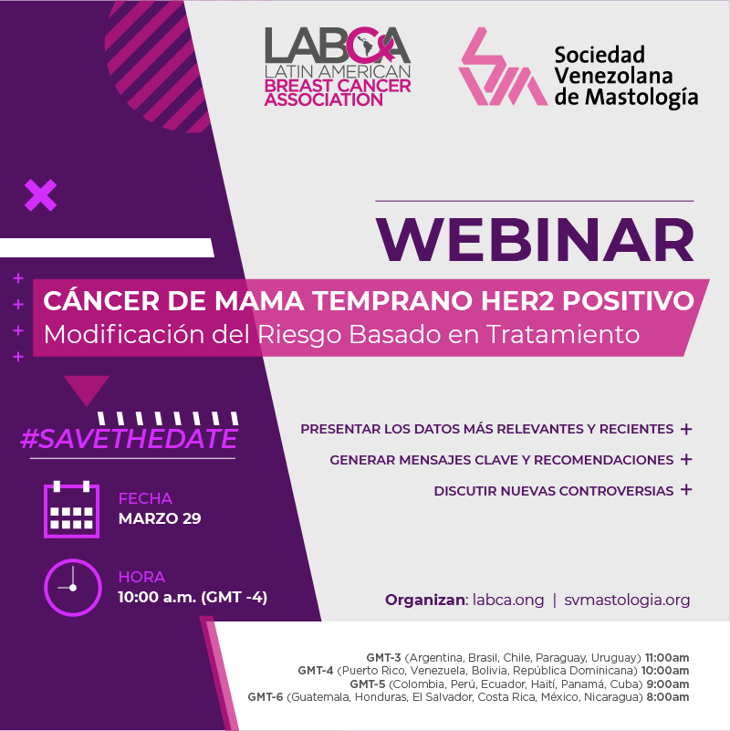 labca_ok's tweet photo. 🎗️ Webinar: Cáncer de Mama #HER2Positivo
Invitamos a Oncólogos y profesionales de la salud a un evento virtual de alto nivel sobre #CáncerDeMama HER2+ y la modificación del riesgo basado en tratamiento
🔗 https://t.co/1IzVSivjXN
#Oncología #WebinarMédico #LABCA #SVM #Salud https://t.co/Oweko7c20W