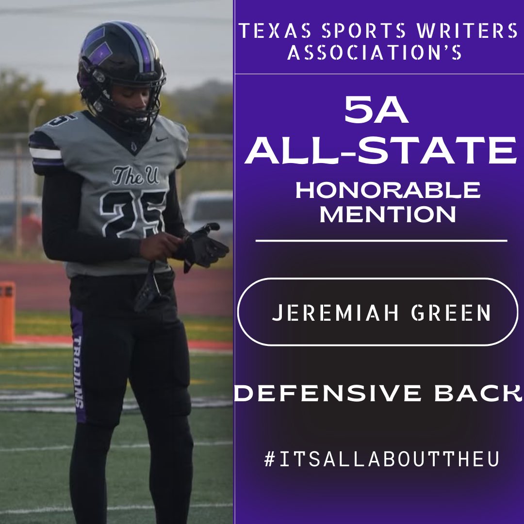WacoUFootball's tweet photo. Congratulations to the following Trojans that were named to the
2024 Texas Sports Writers Association's Class 5A All-State football team‼️

#ItsAllAboutTheU🙌 
#SouthSide https://t.co/gK6NF79LVz