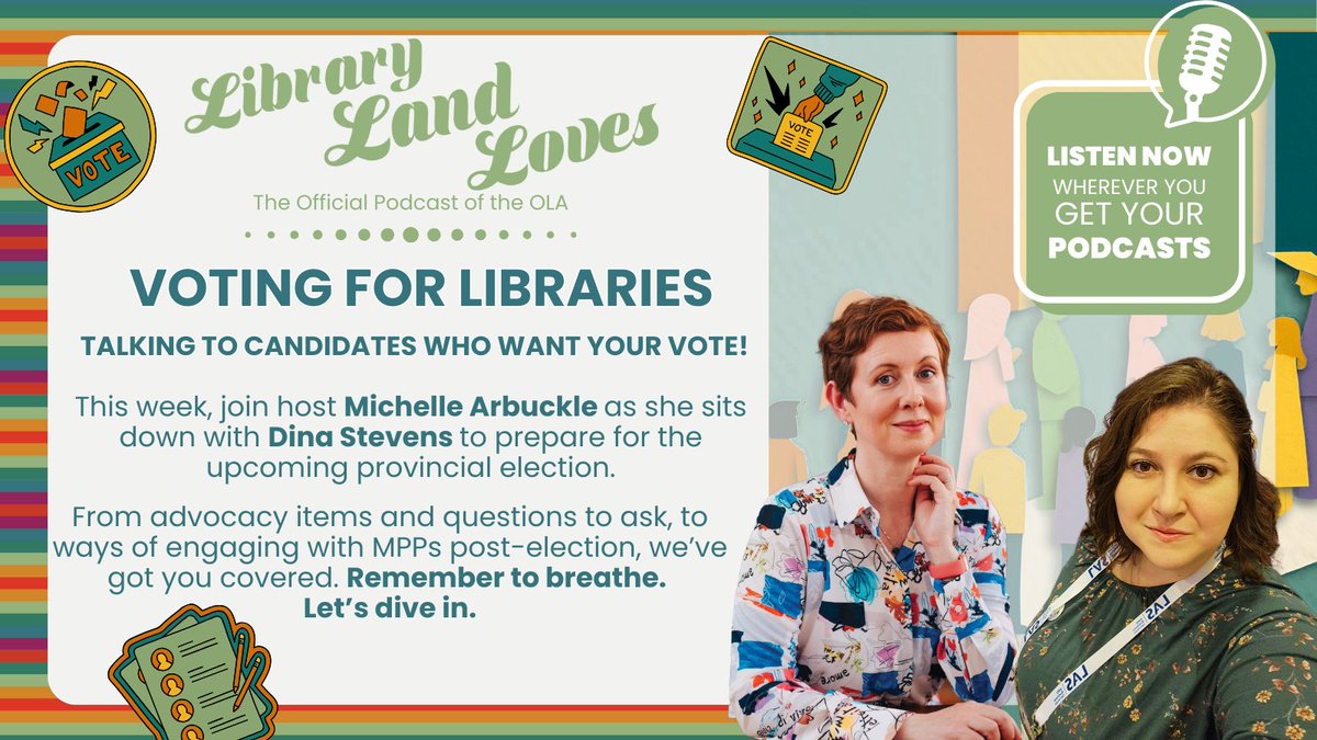 Election day in Ontario is coming quickly - do you know how to measure your local candidates for their library love? Listen to this week's ep for tips on how to engage with the candidates at your door, and how to keep them engaged once they're in office!
