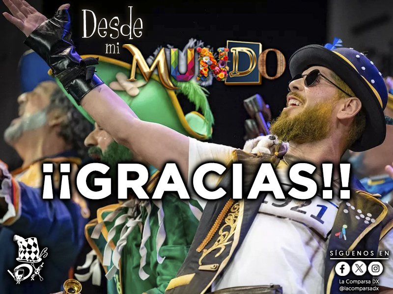 lacomparsadx's tweet photo. No ha podido ser Cádiz!!!
Nos vemos en la calle!!!
#DesdeMiMundo
#LaComparsaDX
#Carnaval2025 https://t.co/aULd32Muo8