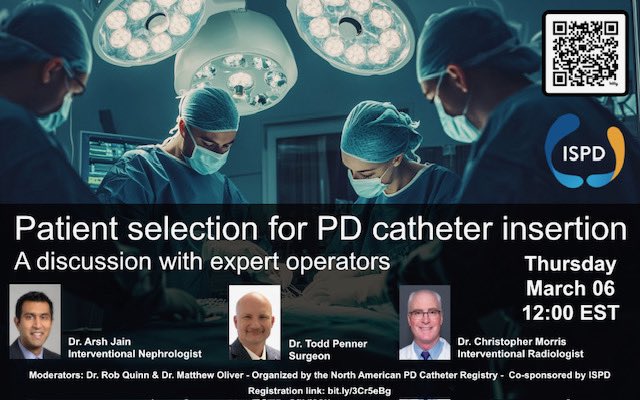 Int. Soc. of Peritoneal Dialysis North America Ch. (@ispd_nac) on Twitter photo Join us for an insightful #webinar on the PD Catheter Registry! π Learn the latest trends, best practices, and key insights on improving patient care.
#peritonealdialysis <a href="/ISPD1/">Int. Soc. for Peritoneal Dialysis</a>
π
March 6
β° 12:00 PM EST
π bit.ly/3cr5eBg Join us for an insightful #webinar on the PD Catheter Registry! π Learn the latest trends, best practices, and key insights on improving patient care.
#peritonealdialysis <a href="/ISPD1/">Int. Soc. for Peritoneal Dialysis</a>
π
March 6
β° 12:00 PM EST
π bit.ly/3cr5eBg